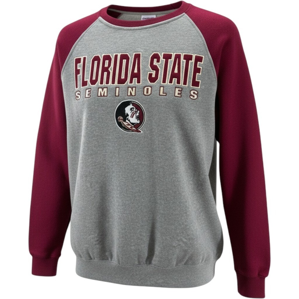 Colosseum Florida State Seminoles Embroidered Crewneck Sweatshirt Mens Med NEW
